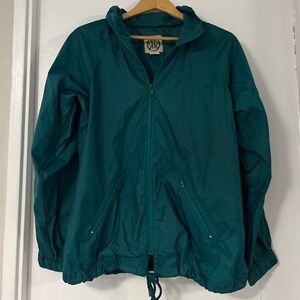 Vintage teal turquoise green wind jacket